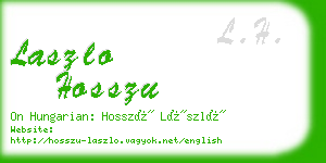 laszlo hosszu business card